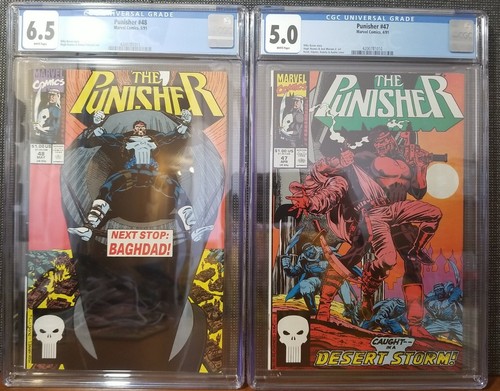 (2) CGC Punisher: #47 5.0 + #48 6.5 (Marvel 1991) Desert Storm Baghdad