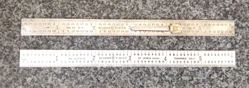 2 X Scherr Tumico 6" Rule 🇺🇸USA Machinist pocket ruler Flexible 42CN-6 + 41N-6