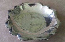 Silver plated scalloped edge candy dish or gravy boat underplate – unmarked