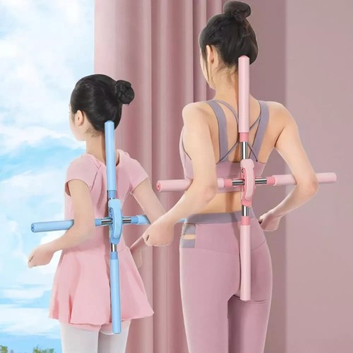 Open Back Stick Posture Corrector Yoga Adjustable Stainless Steel Body Cross - Picture 2 of 5