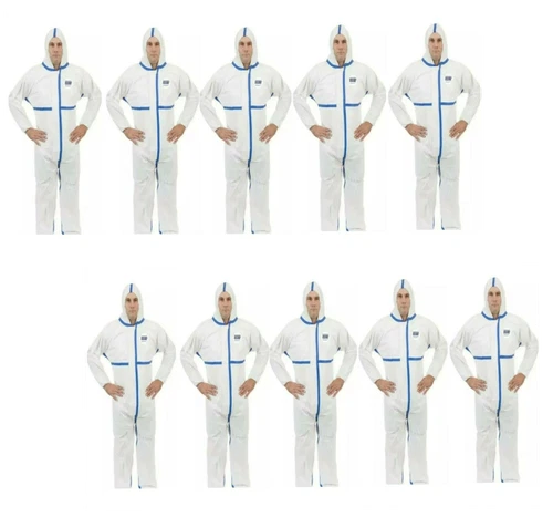 International Enviroguard Coverall & Hood PPE XL Viroguard W2407 * Lot of 10 * - product listing photo