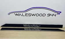 PORSCHE 944 S 16v VENTILER STAINLESS STEEL SIDE STEP SILL TRIM SET - NEW