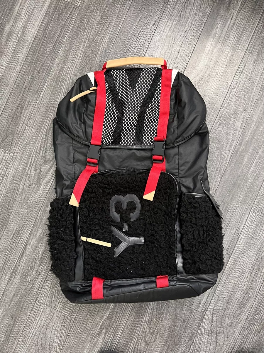 Y-3 Backpack Yohji Yamamoto Adidas Vintage Sheepskin Black Fall/Winter 2014