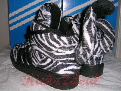 NEW ADIDAS JS ZEBRA Shoes MENS SZ 8 US Black/White Jeremy
