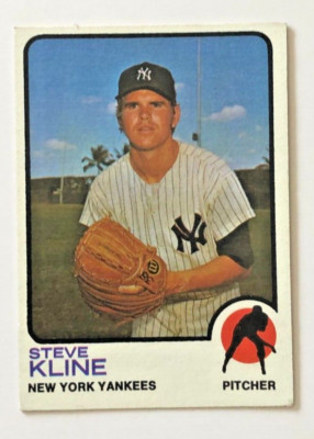 1973 Topps #172 Steve Kline, New York Yankees  EX/EX+  7308