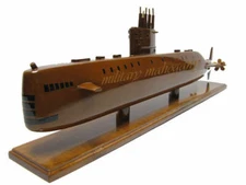 USS Nautilus SSN-571 Navy First Nuclear Submarine Mahogany Wood Wooden Sub Model