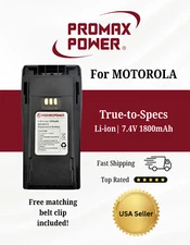 NNTN4970 Replacement Battery for Motorola Radios CP150 CP200D [Li-Ion | 1800mAh]