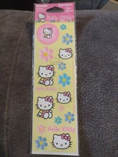 Vintage 2001 Hello Kitty Sticker Sheet New in Package, Sanrio, Pastel