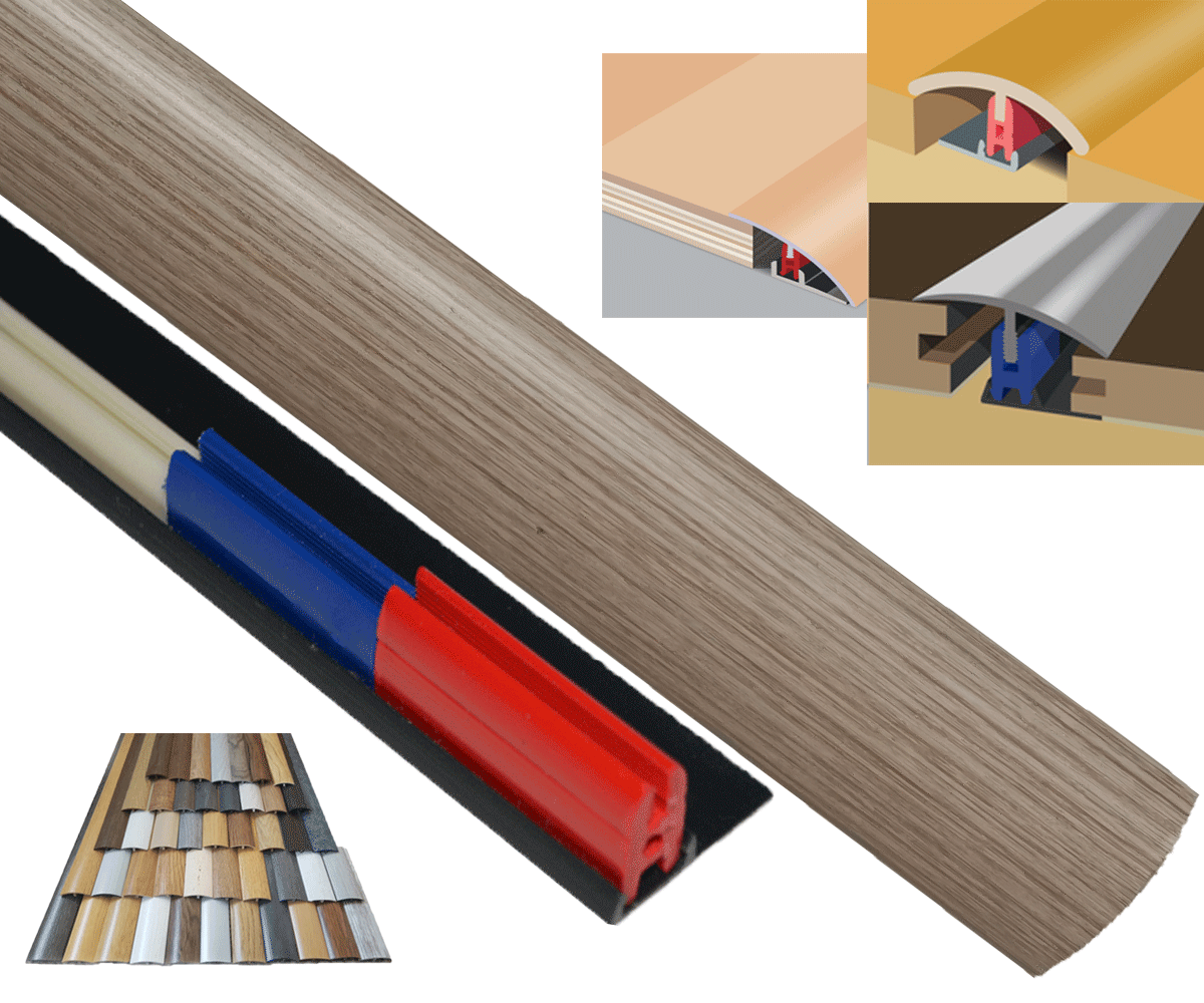 Ultra Fine Grain Laminate Door Threshold Strip 38mmx0.90mtr Variable Height&Tilt