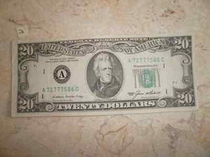 1985 $20 Twenty Dollar Bill Lucky 777 Triple 7 Rare Federal Reserve Note Vintage