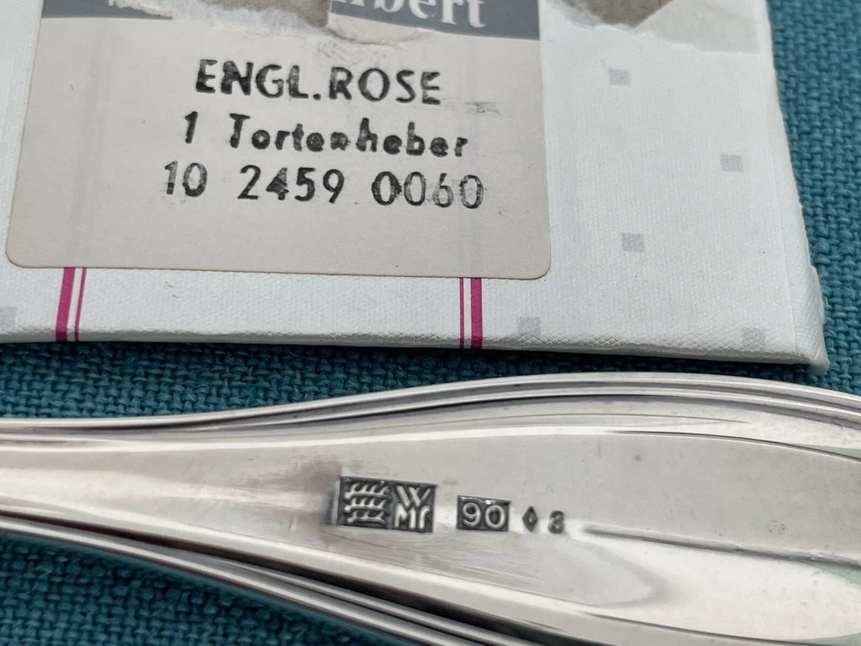 WMF 090 Versilbert 10 2459 0060 Tortenheber Englische Rose  NEU - Bild 3 von 3