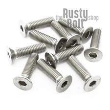 M3 x 12mm, Socket Flat Head Screws, A2 304 18-8, Stainless Steel .