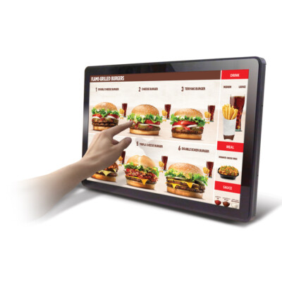 21.5'' 1080p FHD PCAP Touch Screen Rear Mount Monitor w/ DVI, VGA Inputs