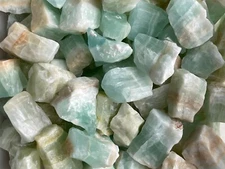 Rough Pistachio Calcite Stone, 1.5"-2.5" Raw Aqua Calcite Crystal,Wholesale Bulk