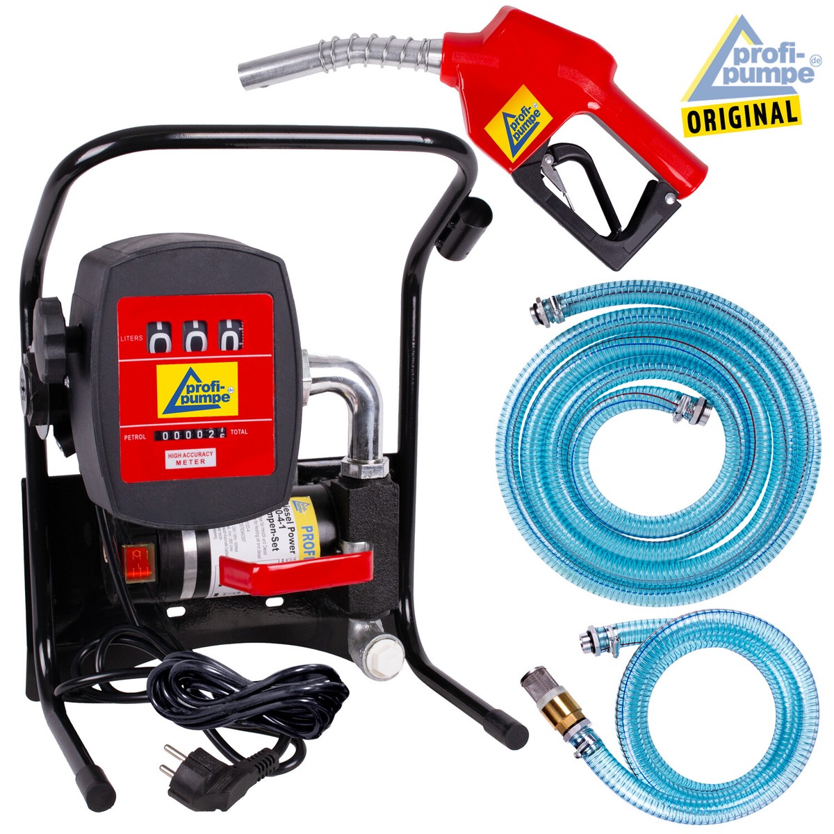Pompe à Diesel Auto-amorçante 230V - 60 L/min - 550W - Avec Kit Accessoires - Neuf, Pour Fioul Ou Diesel