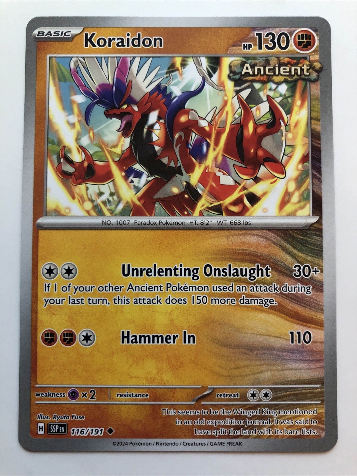 Pokémon TCG Surging Sparks Koraidon 116/191 NM