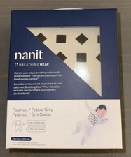 Nanit Breathing Wear Pajamas Pebble Grey 0-3 Months  Breathing Band Small S