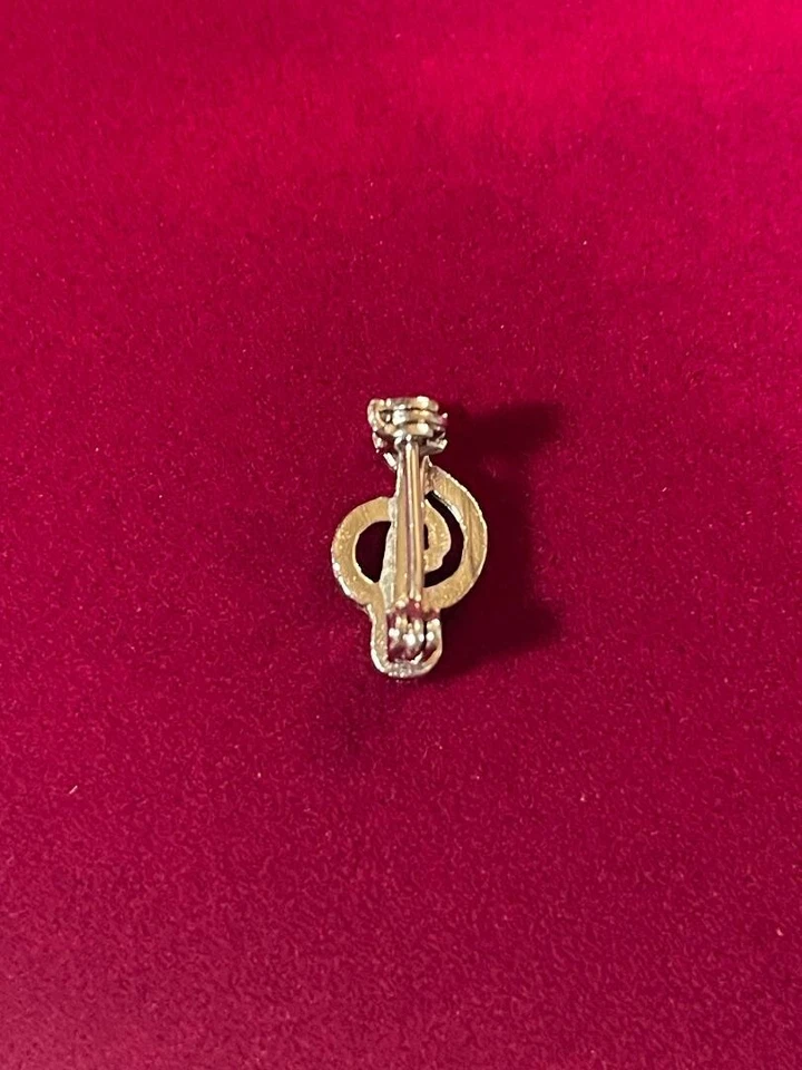 Prendedor de solapa de clave aguda de música estudiante maestro piedra plateada Foto 2 de 2