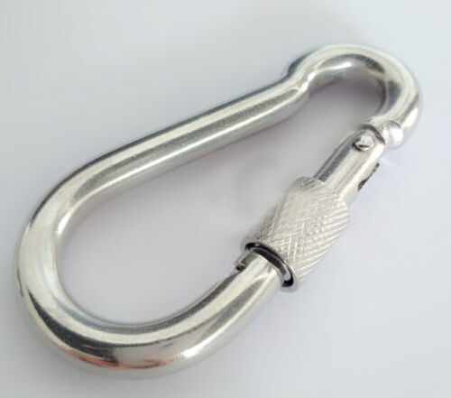 6 mm Edelstahl Verschluss Karabiner / Karabiner Karabinerhaken Marine Grade 316 - Bild 7 von 7