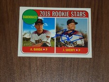 JIMMIE SHERFY SIGNED BASEBALL CARD 2018 TOPPS HERITAGE AUTOGRAPED DIAMONDBACKS