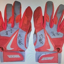 Mike Trout 2012 Rookie Year Game Used Batting Gloves Signed RC 2 Auto ! Anderson