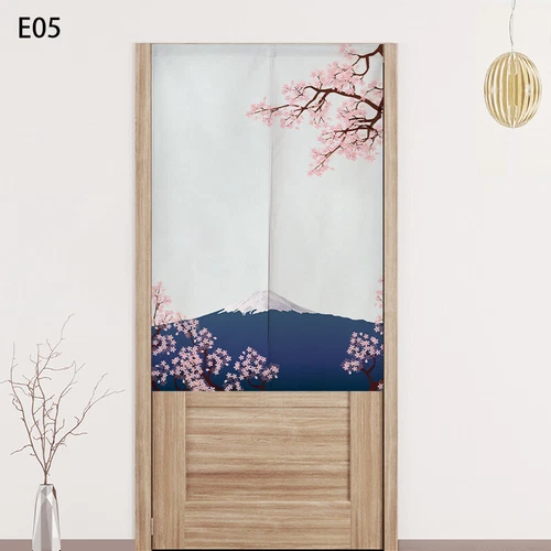 Japanese Style Door Curtain Screen Cotton Linen Noren Cherry Flower Room Divider - Bild 26 von 44