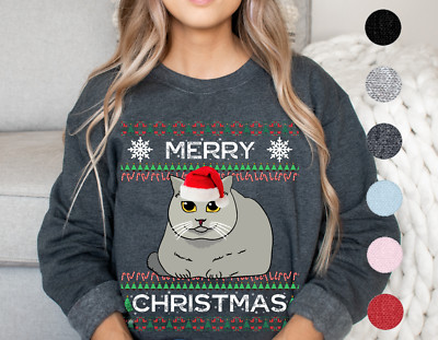 British Shorthair Christmas Sweater Gifts Sweatshirt Cat Mom Dad Ugly Holiday