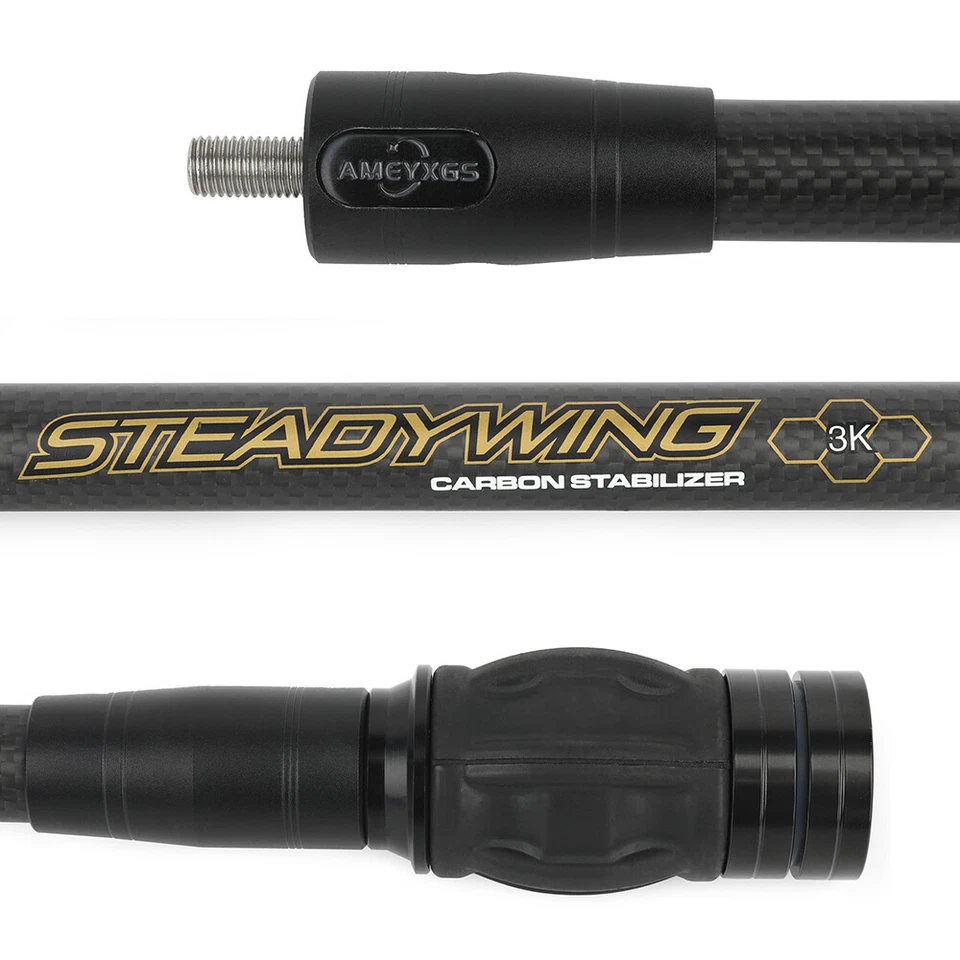 Barra de equilibrio de carbono estabilizador de arco compuesto de tiro con arco silenciador amortiguador objetivo Foto 2 de 4