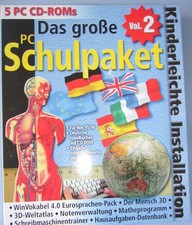 Das große PC Schulpaket Vol. 2 5 PC CD-ROMs WinVokabel 4.0 Eurosprachen-Pack ...