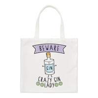 Beware VerrüCkt Gin Damen Regular Tragetasche Lustig Tonic Witz Drunk Schulter