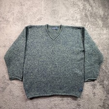 IrelandsEye Wool Silk Chunky Knit Sweater Womens S Oversized Marble Speckled