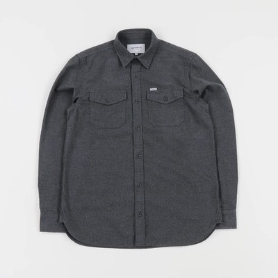 Carhartt Work In Progress WIP Gray Long Sleeve Button Down Shirt Flannel Medium
