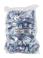 50 Piece Bulk Bag of Metal Steel Hose Clamps 1-1/4" to 2-1/4" Diameter