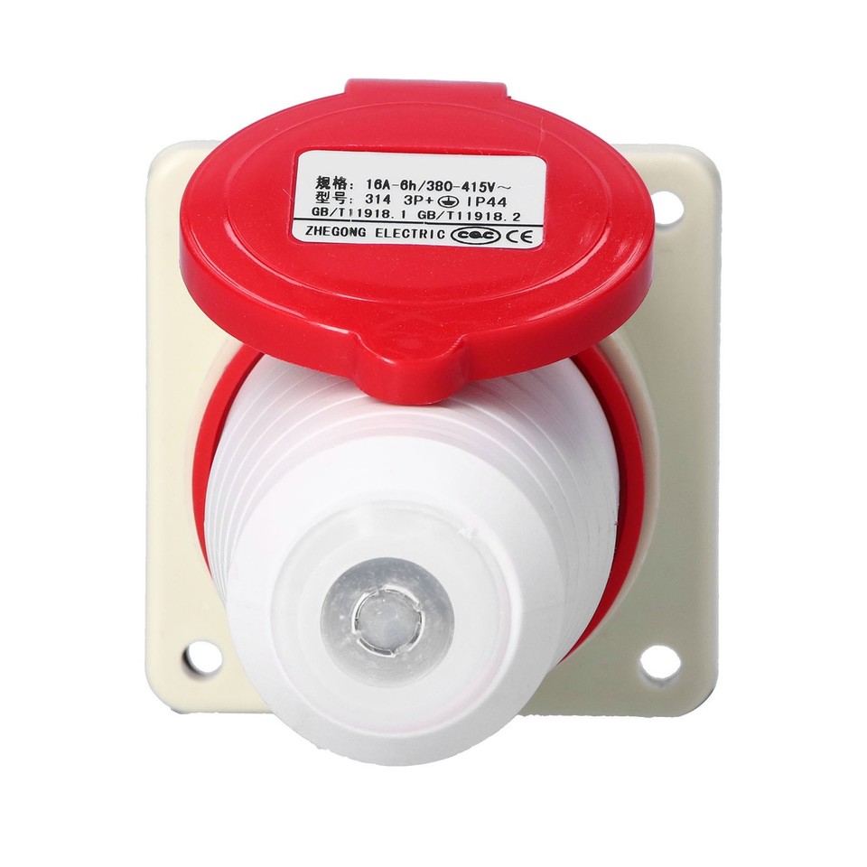 Three Pin Plug Point ^4 Pin Power Plug 3 Phase Waterproof Concealed Mount Socket Connector ...