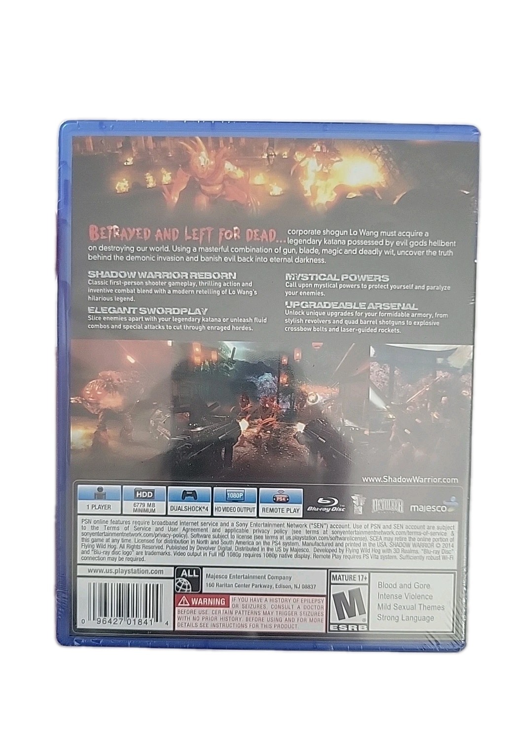 PS4 Playstation 4 Shadow Warrior BRAND NEW FACTORY SEALED SHIPS FREE & FAST!