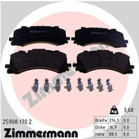 Zimmermann BremsbelÄGe Audi A6 4A2 4A5 A7 4KA A8 Q7 4MB 4MG 4MQ Q8 VW Touareg