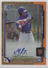 2015 Bowman Chrome Prospects Orange Refractor 10/25 Milton Ramos Auto fm0