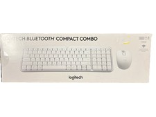 Logitech BLUETOOTH White Compact Combo Wireless Keyboard  Mouse 920-013508 NEW