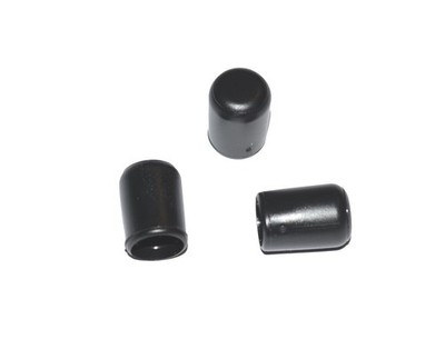 100 x Kappe für Rundrohr D=16 mm L=20 mm schwarz PVC (0.10 /1Stk)