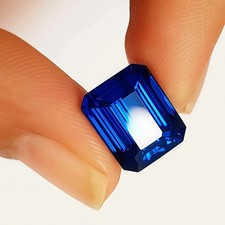 Natural Blue Sapphire Flawless 18 Ct Emerald Cut AGL Certified Loose Gemstone