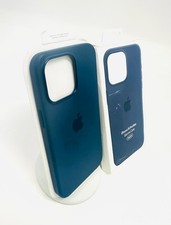 Original Apple Silicone Case w/ MagSafe For iPhone 15 Pro Max - Storm Blue -Used