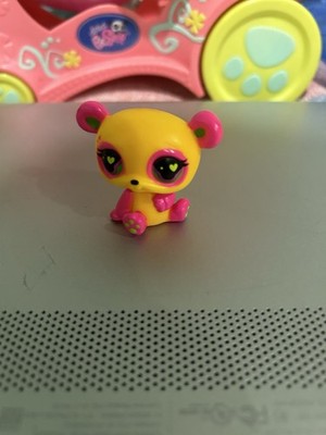 G7 BlackLight Littlest Pet Shop Yellow And Pink Panda #205 Series 1