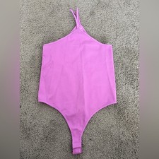 Wild Fable Women Size X-Large Ribbed Seamless Thong Bodysuit Vibrant Purple