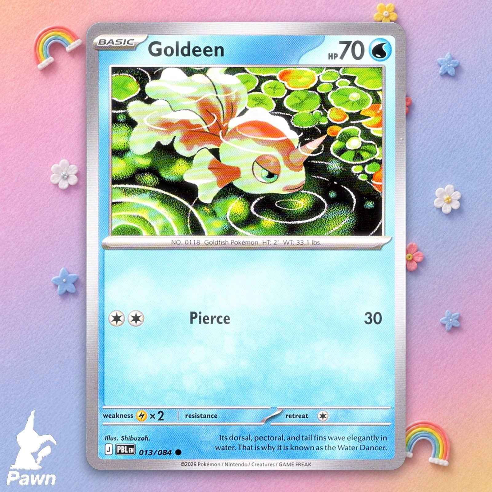 Goldeen 13/84 Pitch Black NM Pokemon TCG Card Single Near Mint