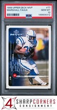 1999 UPPER DECK MVP #77 MARSHALL FAULK COLTS HOF POP 1 PSA 10