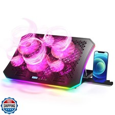 Laptop Cooling Pad, KeiBn RGB Laptop Cooler for 15.6-17.3 Inch Laptops, with