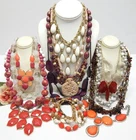 VINTAGE TO NOW FASHION/COSTUME JEWELRY NECKLACE LOT, ASSORTED TYPES & MATERIALS