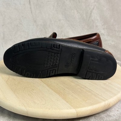 Allen Edmonds Nashua Mens 10 D Black Brown Two Tone Tassel  display picture 3