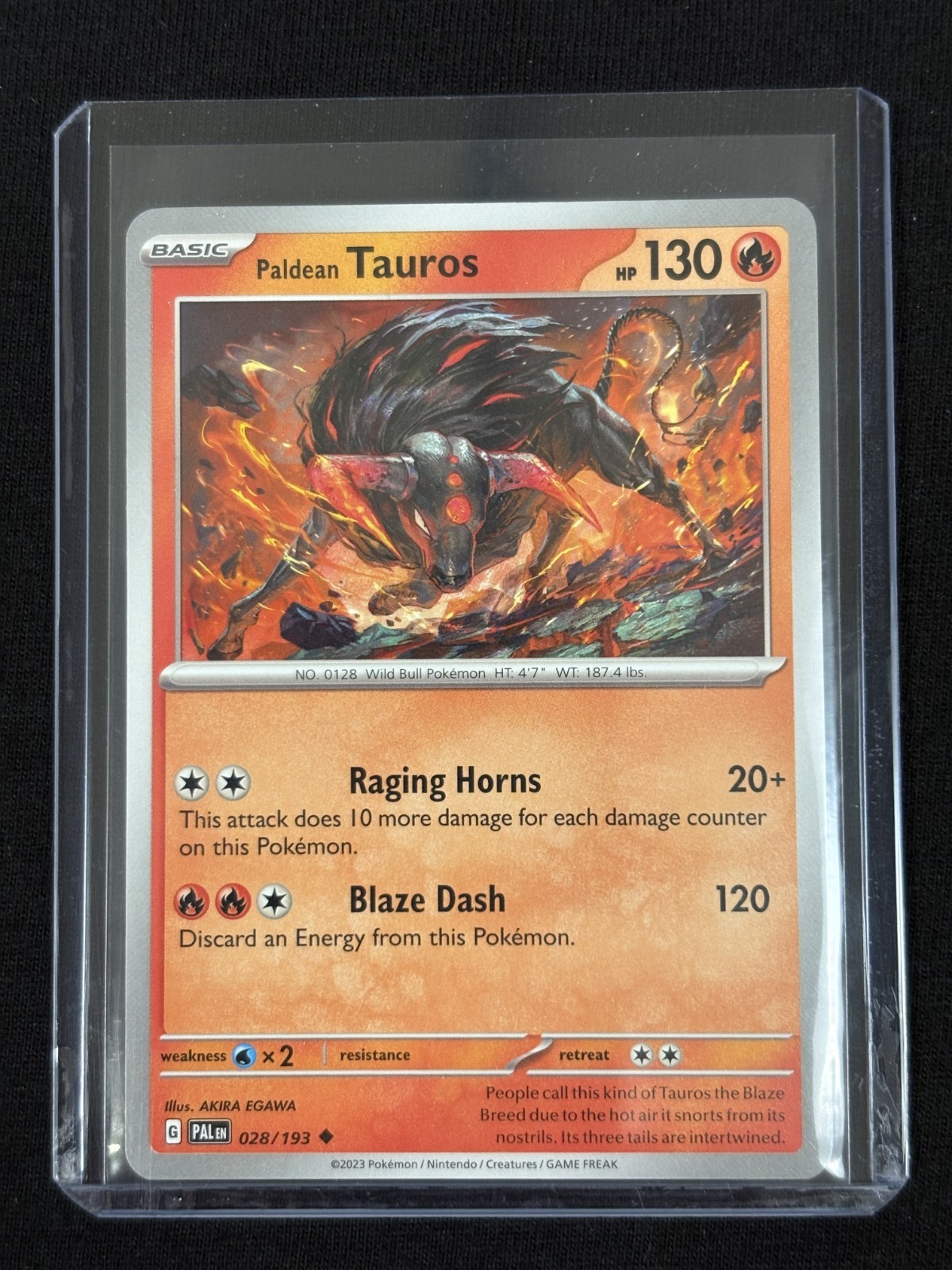 2023 POKEMON CARD 028/193 PALDEAN TAUROS PAL PALDEA EVOLVED SCARLET & VIOLET TCG