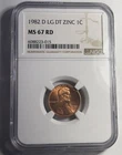 1982-D Lincoln Memorial Cent — photo from another recent sale